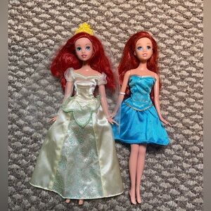 Two Disney Princess Ariel Dolls
